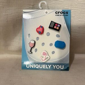 CROCS Multicolor Girly Girl Heart, Wine 🍷 & More Jibbitz Charm Set